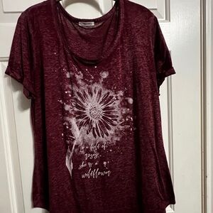 Short sleeve ladies casual shirt